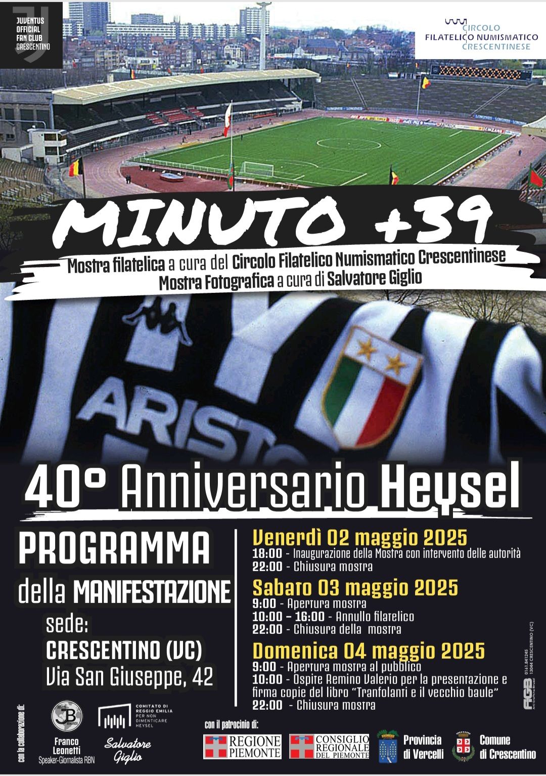 Articolo La Sesia Iniziative per il 40° anniversario della tragedia di Heysel